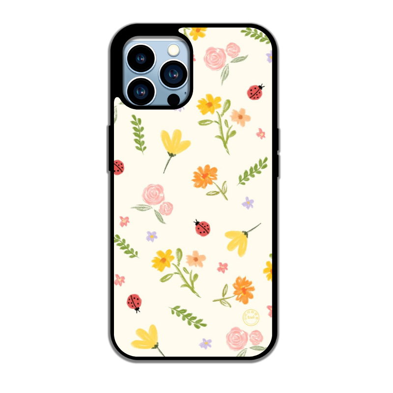 🌼 Jardin Joyeux - Fleurs naïves & coccinelles porte-bonheur
