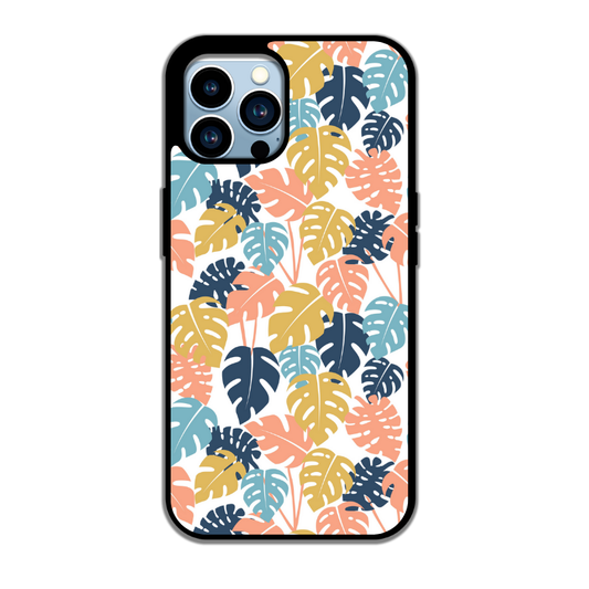 🌿 Jungle Chic – Feuilles exotiques aux tons doux 🌺
