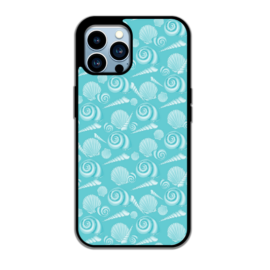🌊 Sea Breeze – Coquillages blancs sur fond turquoise 🐚