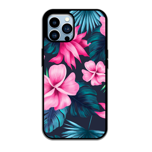 🌺 Hibiscus Nights – Fleurs tropicales & contraste chic 🌙